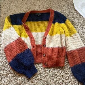 cozy multicolored fall sweater